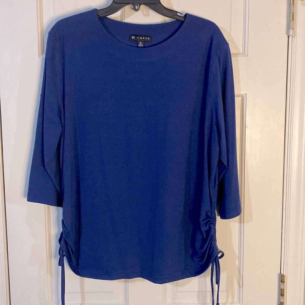 N Touch Royal Blue Jersey Blouse